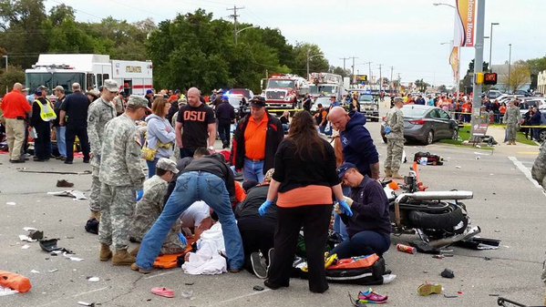 10/24/15: 4 dead, 44 Injured After Woman Drives Car into Oklahoma State Parade