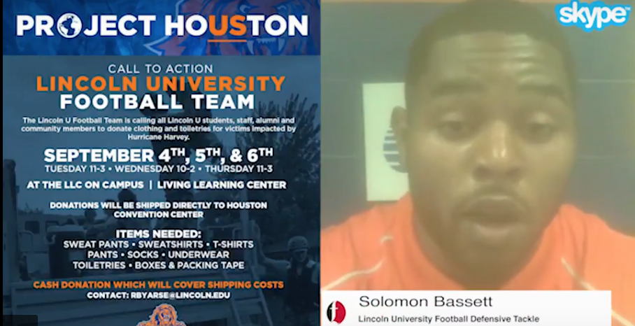 08/31/17: Lincoln Univ. athletes launch ‘Project Houston’ to help Harvey victims